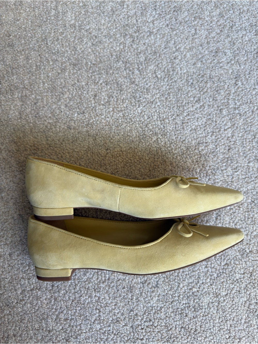 Sam Edelman Classic Pointed Toe Bow Flats - yellow - Picture 3 of 7